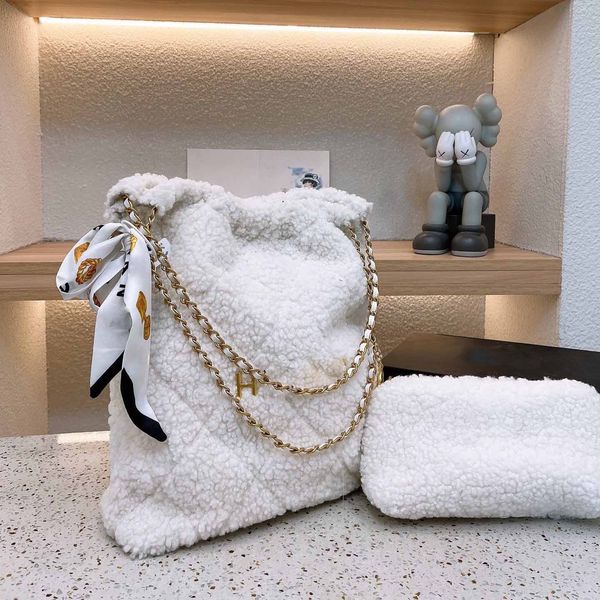 

22bag classic woolen womens large capacity hand bag quilted gold tone metal diagonal shoulder chain outdoor multi purpose travel shopping ba