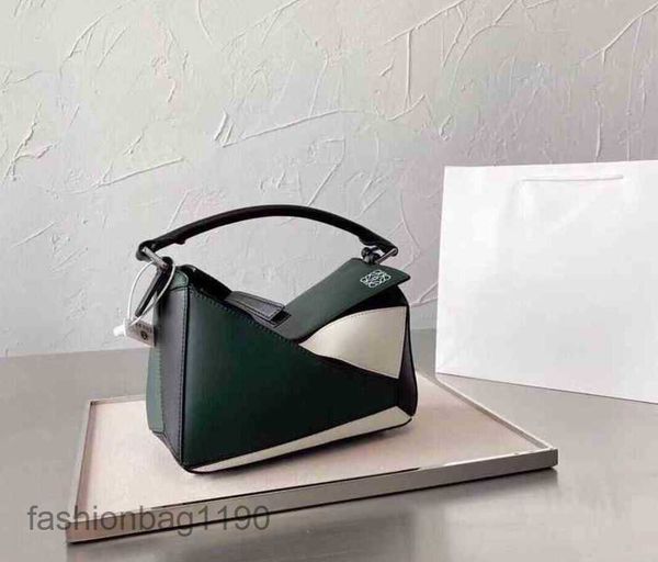 

woman puzzles bag leather loews women leather handbag cow designer 2023 two-layer summer color geometric portable one shoulder bags 3bga