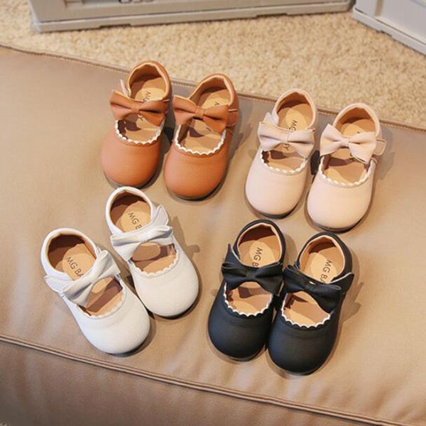 

first walkers spring baby girl shoes solid color first walkers cute bow toddler sneakers kids princess shoes size 15-30 smg276 230227