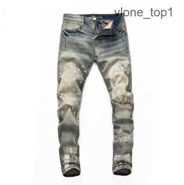 

straight flare destroyed 2023 slp blue amirs pants black men's mens slim denim jeans wholesale biker skinny casual long men ripped 9 e5