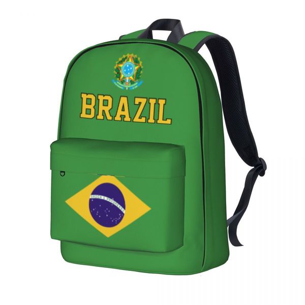 

school bags brazil bra brasil 16 in backpack middle student bag casual back pack travel bag soccer 230227