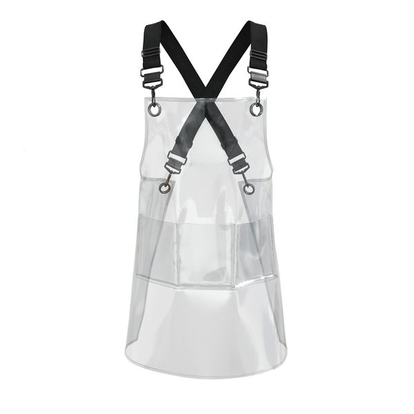 

aprons fashion clear transparent custom color house accessories waterproof kitchen hair salon washable tpu man womens apron 230227