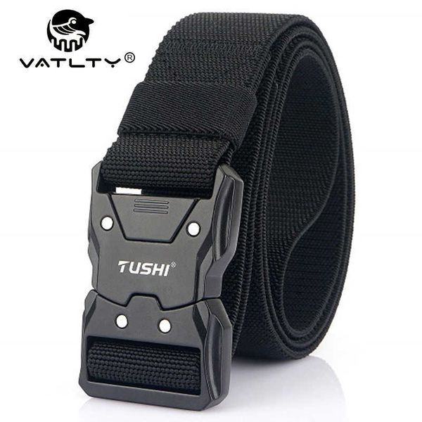 

belts vatlty new elastic belt hard alloy quick release buckle tough stretch nylon men's military tactical belt work accessories l230225, Black;brown