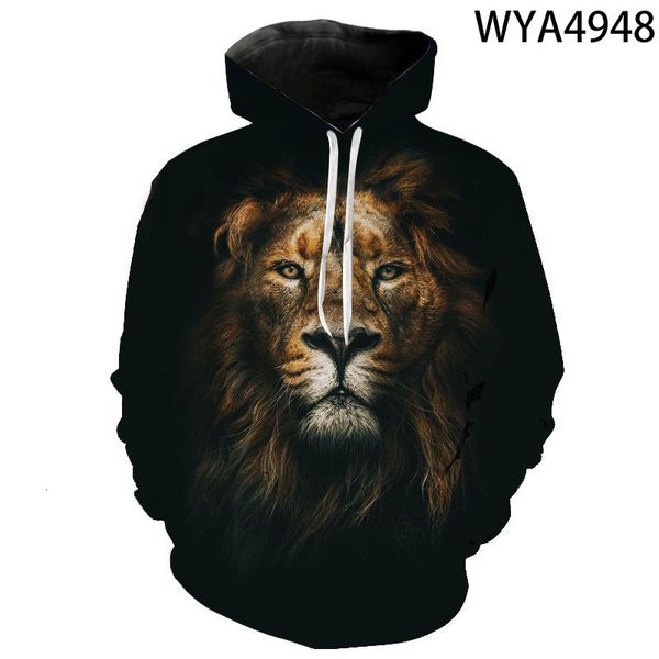 

men's hoodies sweatshirts lion men women children 3d printed cool boy girl kids streetwear fashion pullover casual jacket 230227, Black