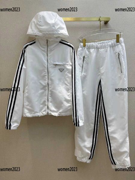 

tracksuits women sportswear lady casual outfit 2pcs hooded jacket and trousers summer outdoor size s-l new arrivals feb21, Gray