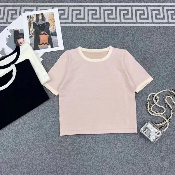 

women's t-shirt t-shirt spring and summer 2023 new crewneck short sleeve t-shirt women loose cotton pullover solid color simple top, White