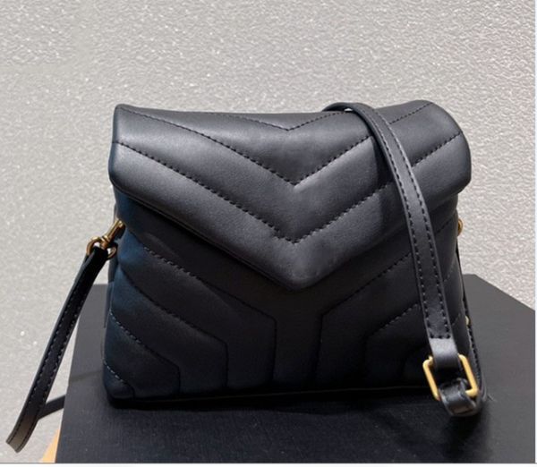 

5a luxury handbag shoulder bag brand loulou y-shaped soft and waxy cloud bag designer seam leather ladies metal chain messenger chain bags s