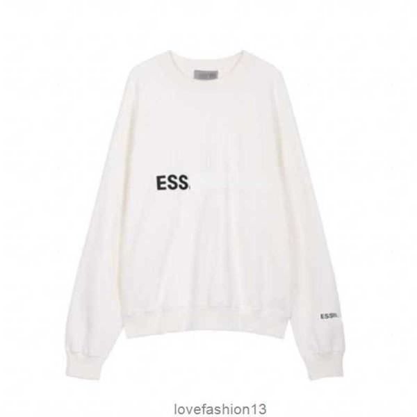 

2023 mens sweater ess designer cotton clothing round neck thicken pullover casual sweatshirt women fashion loose long sleeved t shirt iywp, Black