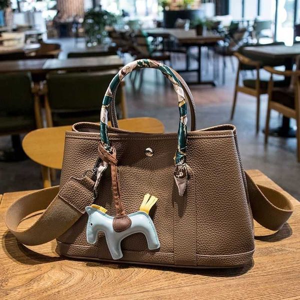 

7a h designer garden party bags for women genuine leather women's bag 2023 new garden large capacity bucke