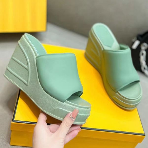 

women slide high heels sandal slipper luxury design shoes fashion square head sandals leathers super quality. size35-42, Black