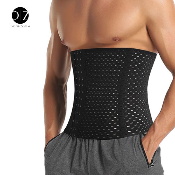 

women's shapers men slimming body shaper waist trainer trimmer belt corset for abdomen belly tummy control fitness compression shapewea, Black;white