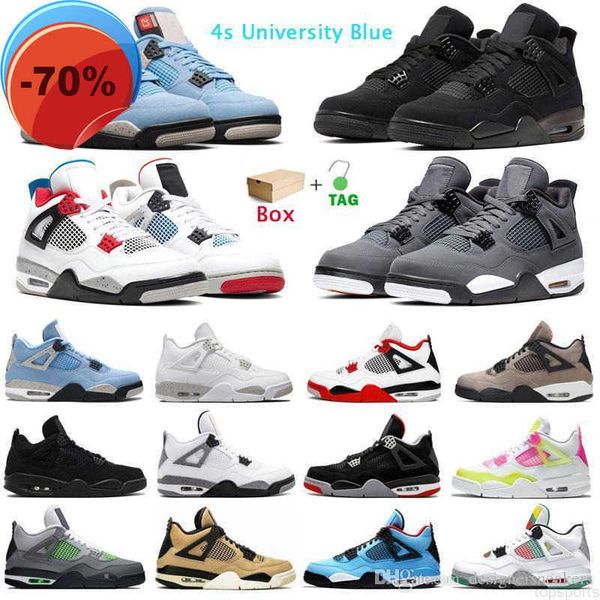 

sandals 2023 4s jumpman basketball shoes 4 university blue oreo fire red black mens trainers sports sneakers eur 36 -45 l
