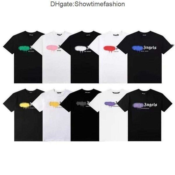 

2022 summer pa men womens palm t shirt mans stylist tee guillotine bear palms printed short sleeve truncated bears angles tees angel tshirt, White;black