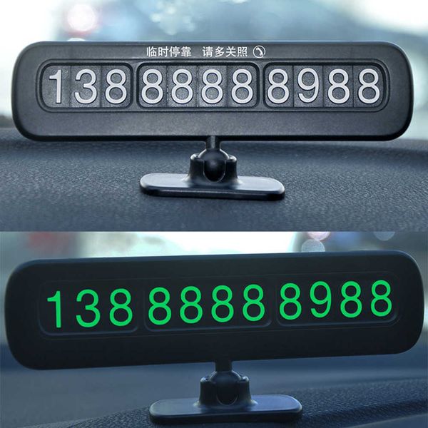 

decorations car ornament temporary parking card hidden diy cell phone number tabledashboard decoration auto interior accessories gifts r2302
