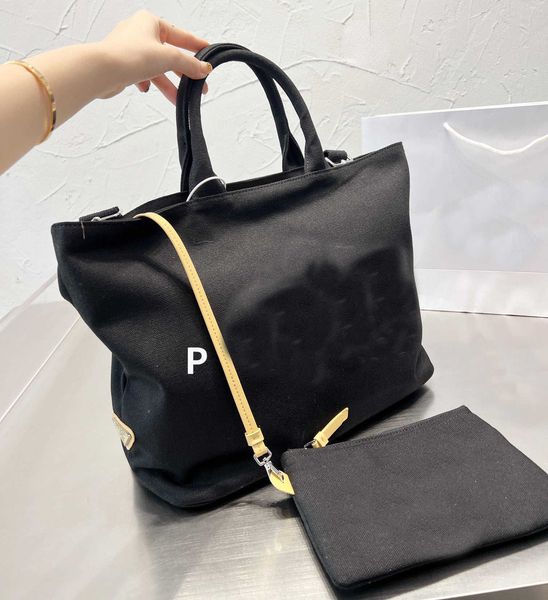 

pbag triangle shopping bags totes prabag the tote bag women designer canvas handbag hand shoulderbag classic letter with purse inside