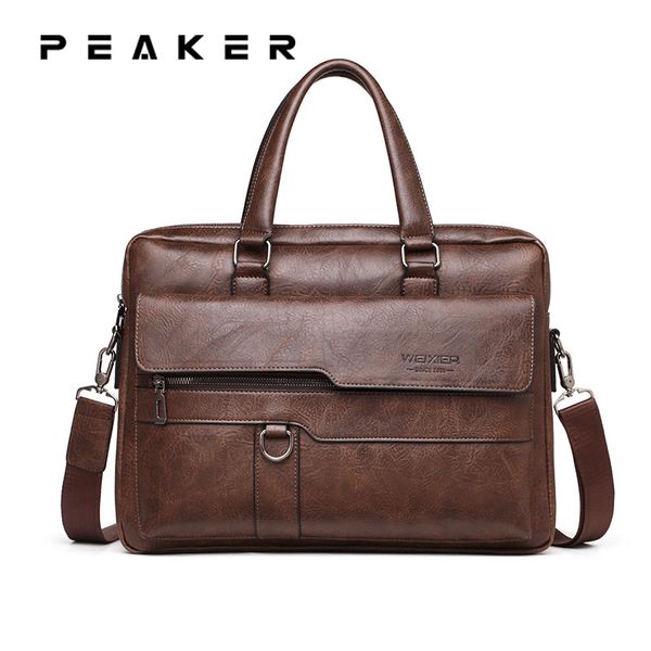 

briefcases peaker men's briefcase bag for documents leather luxury brand men's business travel bag a4 document organizer men handb