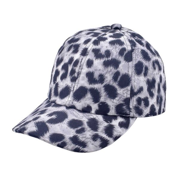 

ball caps retro stylish women leopard print baseball cap ladies hats grey black l230228, Blue;gray