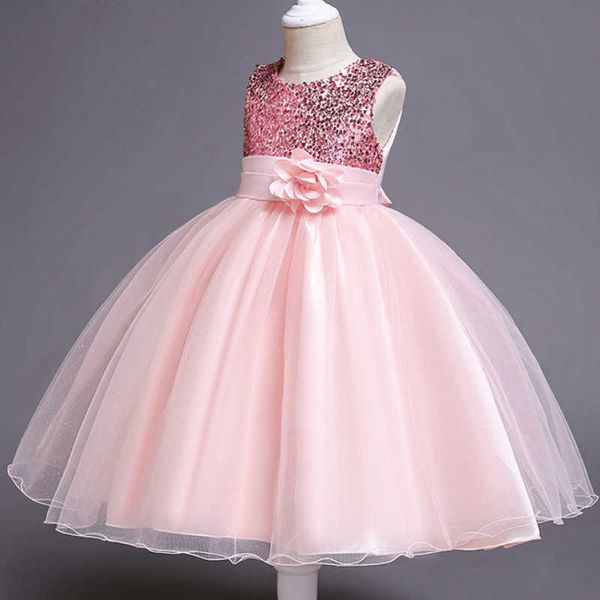 

girl's dresses baby girls sequins flower party tutu dress clothes children girls wedding birthday dress clothing infant kids christmas, Red;yellow