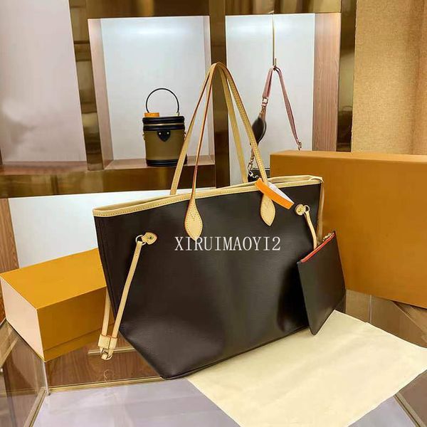 

2pcs set totes brand women bag 100% genuine leather handbags luxurys designers ladies shoulder bags handbag clutch purse retro shopping bags