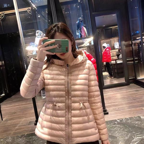 

women's wool blends hooded down jacket lightweight short slim white duck ladies' 230227, Black