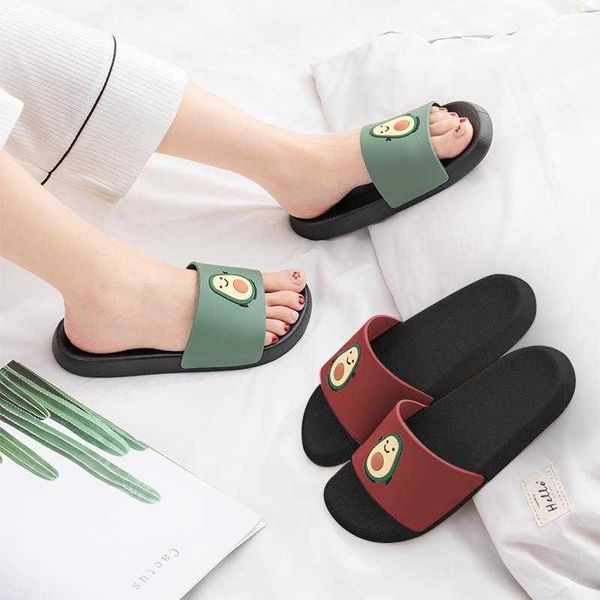 

slippers dome cameras couples slippers women summer home outside pvc bathroom family slippers indoor non-skid house slippers men shoes j2302, Black