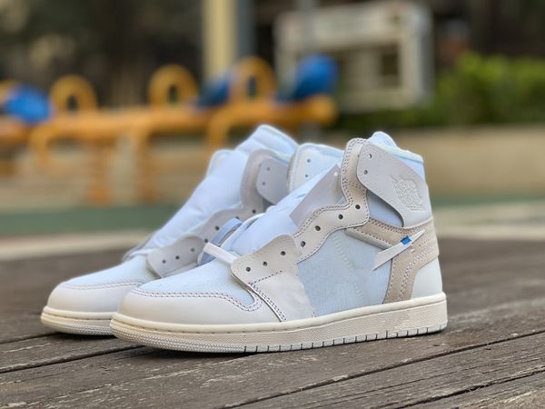 

designer 1 high white basketball shoes mens ow jumpman 1s white sports sneakers size eu36-47.5