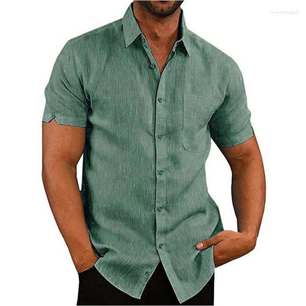 

men's t shirts casual men's cotton and linen spring summer lapel single-breasted button t-shirt large size man loose, White;black