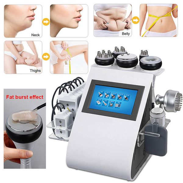 

beauty items 9 in1 40khz rf skin tightening ultrasonic cavitation vacuum massage rf fast slimming machine fat removal body contouring