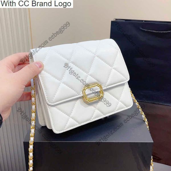 

cc brand cross body flap mini rhinestone crossbody bags with square lock genuine leather quilted designer wallets gold hardware purse luxury