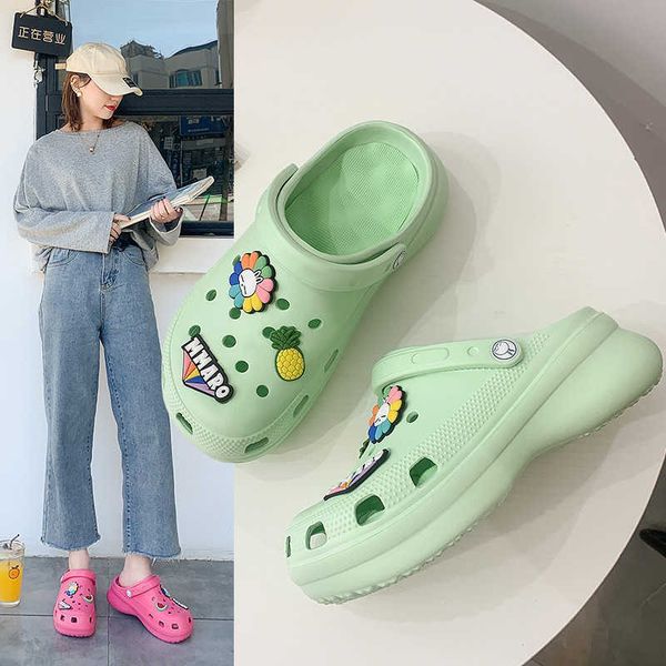 

slippers dome cameras outdoor fashion women's light slippers thick soled home indoor slippers man shoes men slippers shoes for men bath, Black