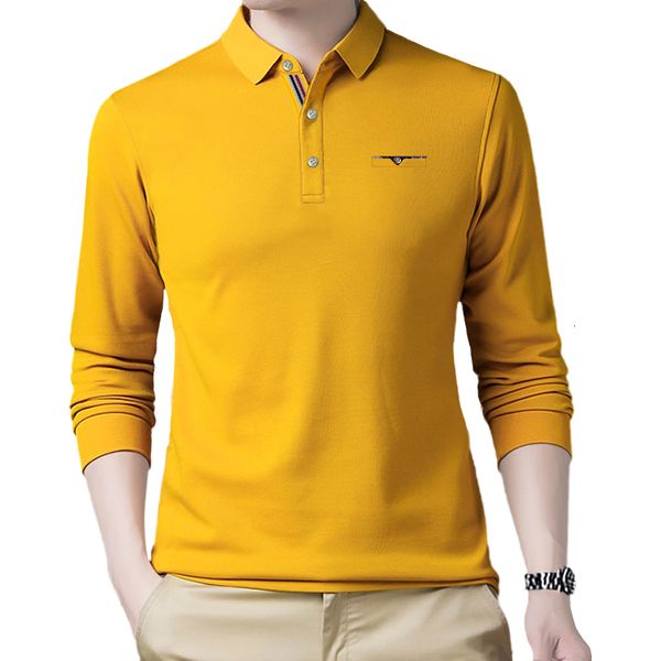 

men's polos shabiqi plus size s-10xl brand men's polo shirt men cotton long sleeve shirt brands casual mens shirts polo shirts 23, White;black