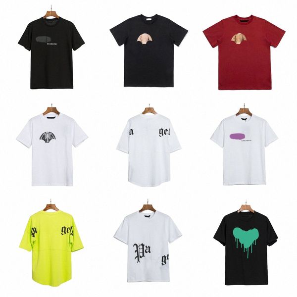 

summer designer mens t-shirts womens angel t-shirts mans stylist pa tee guillotine fashion printed short sleeve truncated plams bear angels, White;black