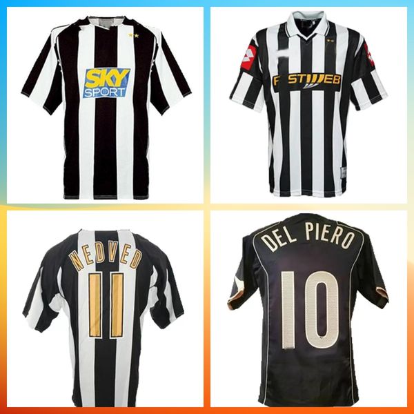 

2001 2002 2004 2005 retro soccer jerseys del piero ibrahimovic 04 05 trezeguet emerson nedved zambrotta classic vintage football shirt thai, Black;yellow