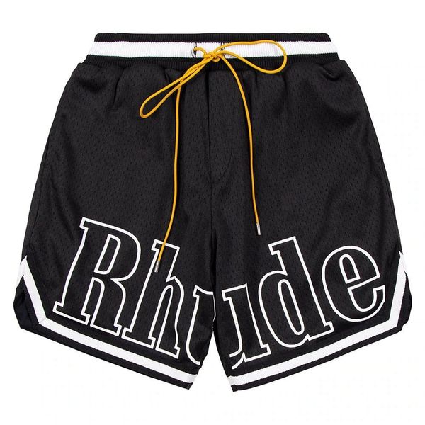 Designer-Shorts, Rhude-Shorts, Herren-Capsule-Shorts, Sommer-Strandhose, Mesh-Material, atmungsaktiv, schweißfrei, locker, Fitness, Basketball-Hose, Herren-Shorts, C23