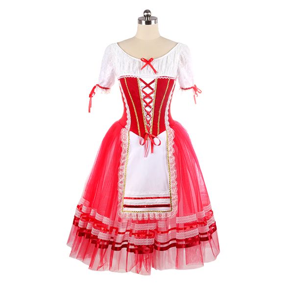 

stage wear red giselle village maid variation skirt professional ballerina dance competition costume women romantic tutu dress pale blue jnb, Black;red