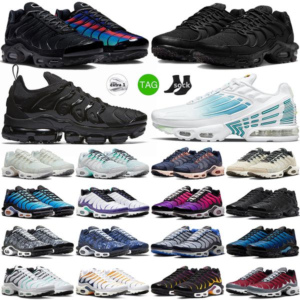 

men women outdoor shoes tn plus 3 terrascape triple black white unity atlanta hyper sky blue fury jade mint green mens running trainers