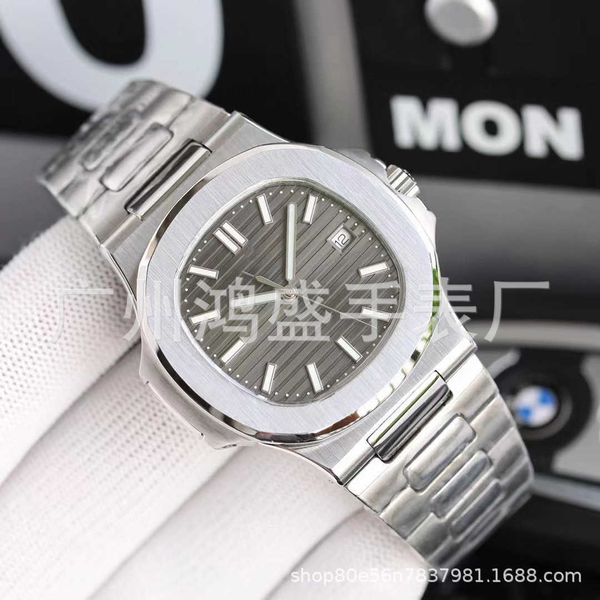 

luxury watches 3k 40mm 3k pp5711 8.3mm superclone pp watch precision steel mechanical watch men's band feili handgrenade glow i4m0, Slivery;brown