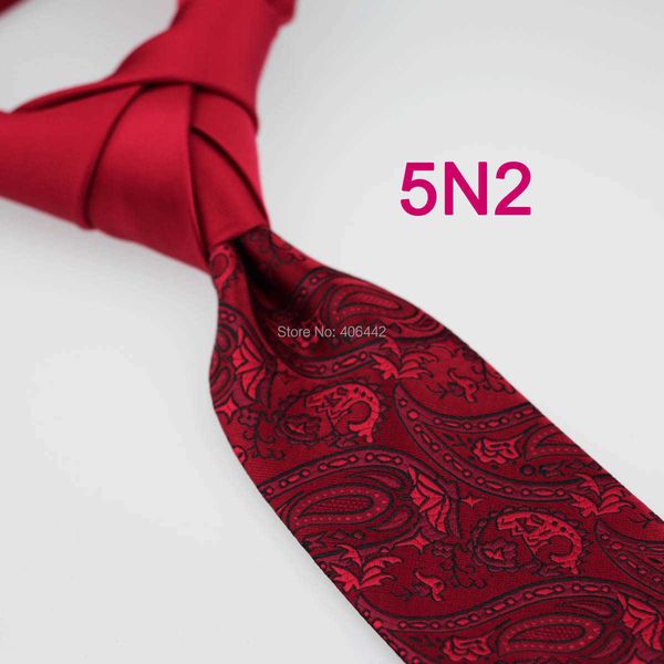 

neck ties yibei coachella ties red knot contrast dark red paisley necktie patchwork formal neck tie quality tie gravata j230227, Blue;purple