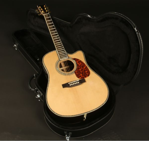 

nature wood acoustic electric guitar with eq solid spruce ing