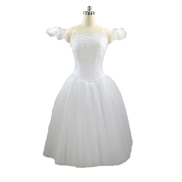 

stage wear women swan lake romantic ballet tutu dress women 5 layers of soft tulle long white for girls performance competition jnbl26, Black;red