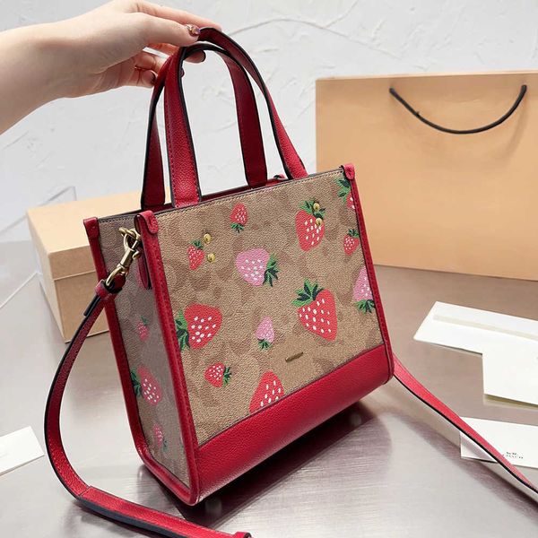 

new strawberry luxury totes c-letter designer bag womens purse handbag the tote bag crossbody ladies leather shoulder bags female large shop
