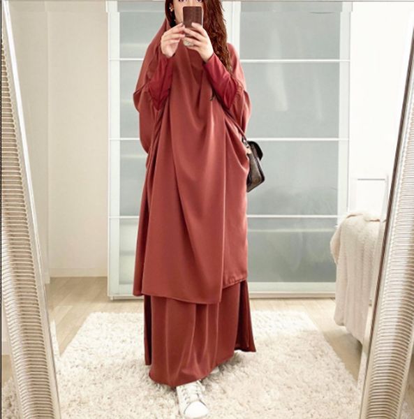 

ethnic clothing ramadan eid muslim prayer garment dress women abaya jilbab hijab long khimar robe abayas islam clothing niqab djellaba burka, Red