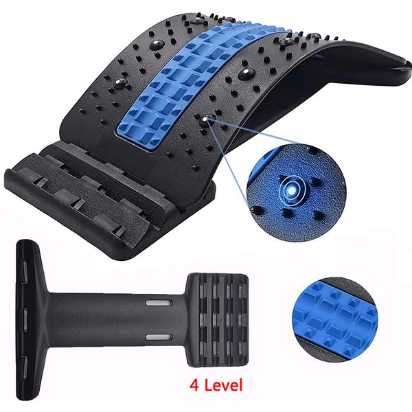 

back massager 4 level back stretcher massager back neck muscle relax lumbar back massager magnetic therapy spine cracker board pain relif 23