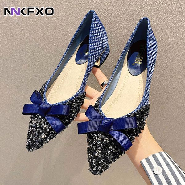 

dress shoes glitter bow flats women autumn large size 4243 shoes female sequins beaded ballerina loafers women lace-bowknot moccasins 230228, Black