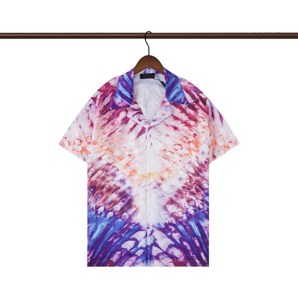 

men's casual shirts luxury designer mens print flower pink bowling shirt hawaii floral men slim fit short sleeve, White;black