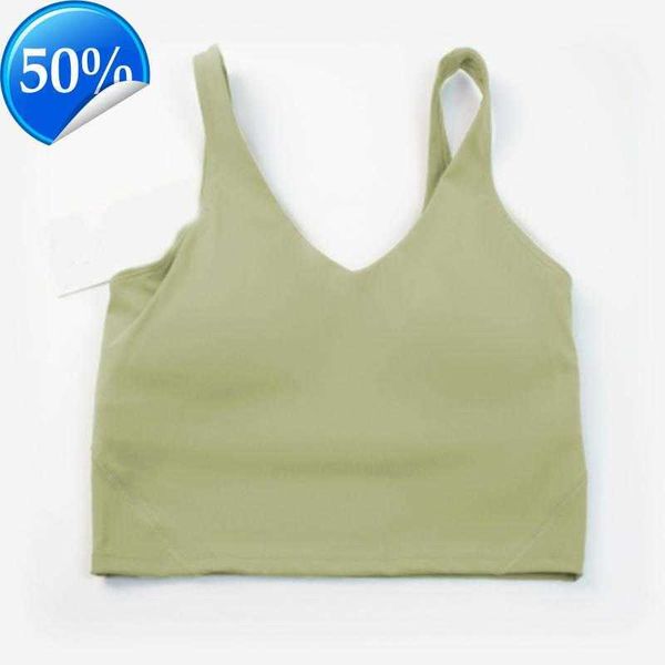 

women's tracksuits bra align yoga sport tanks high impact fitness seamless gym womens active wear workout vest s lu lulus fflulu 20232e, White