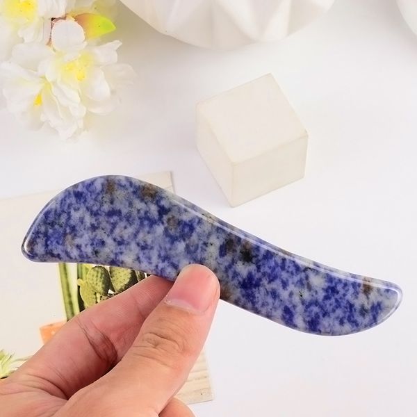 

natural sodalite jade stone gua sha skin massager for face body beauty health spa health product s shape guasha scraper anti aging wrinkle t