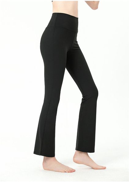 

ll-9012 women's pants yoga outfits trousers high waist lift the hips tights excerise sport gym running bell-bottomed lycra long pant el