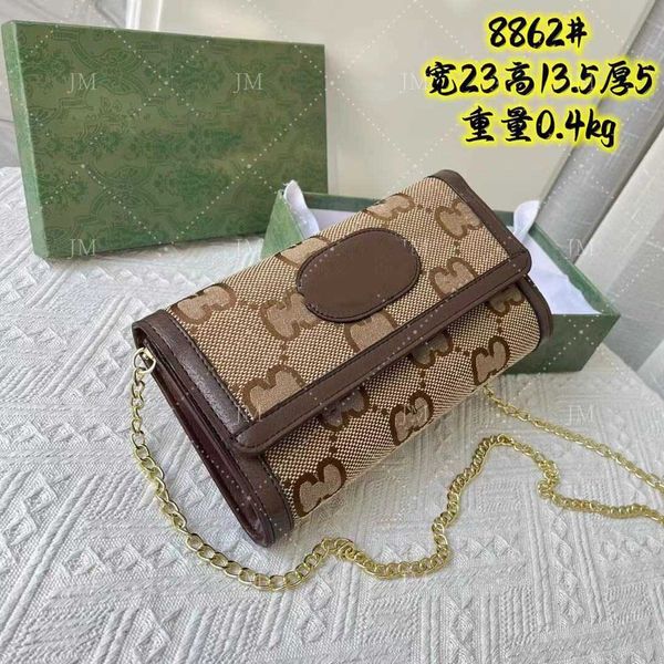 

2023 luxury new women's with buckle print small square chain mobile phone change one shoulder oblique straddle baghigh