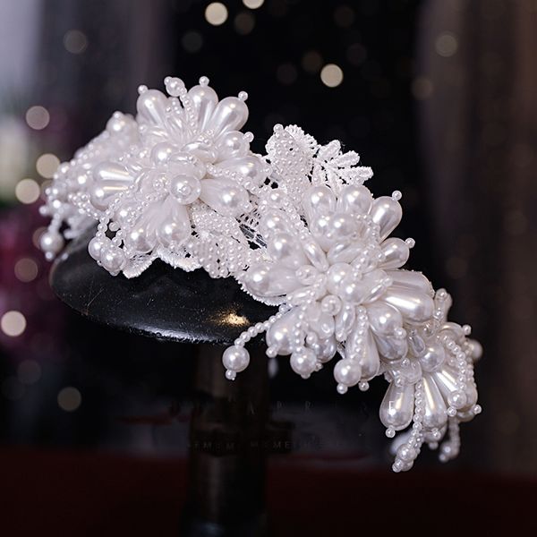 

wedding hair jewelry heavy handmade premium headwear band dress retro bride and makeup 230225, Slivery;golden